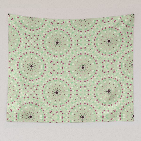 Item preview, Colorama festive day pattern green pink cream designed and sold by Joie-et-Poesie.