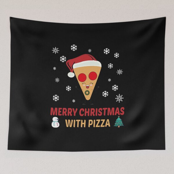 Item preview, Merry Christmas with Pizza designed and sold by MG STORE.