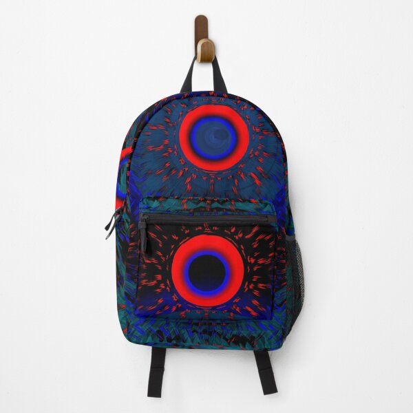 Item preview, Red/Blue Abstract Circles Colorful Geometric c Line Pattern / Liquid Psychedelic Art designed and sold by GuitarZan's.