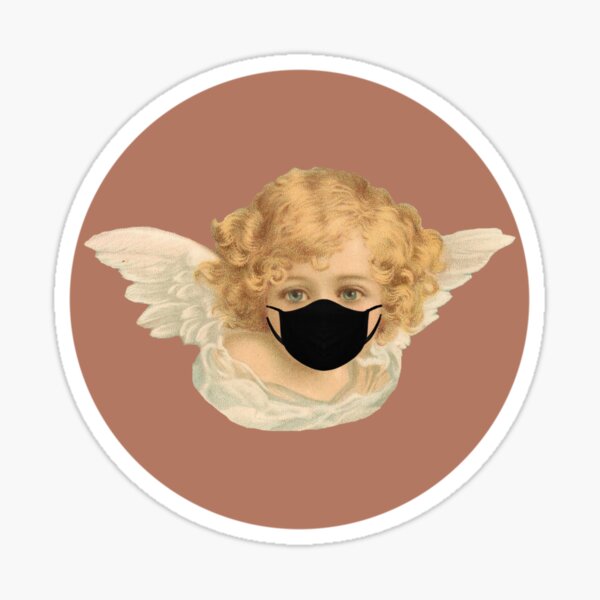 Baby Angel with Mask Sticker