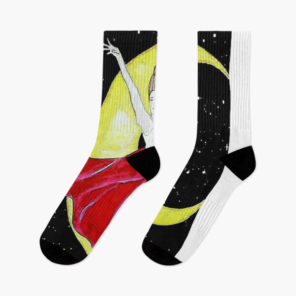 Item preview, Ballerina in the moon gouache painting designed and sold by horseaddicted.