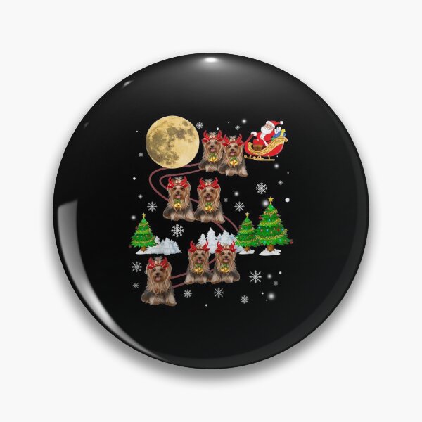 Item preview, Yorkshire Terrier Christmas Reindeer Dog Riding Santa Gift designed and sold by BrockSly.