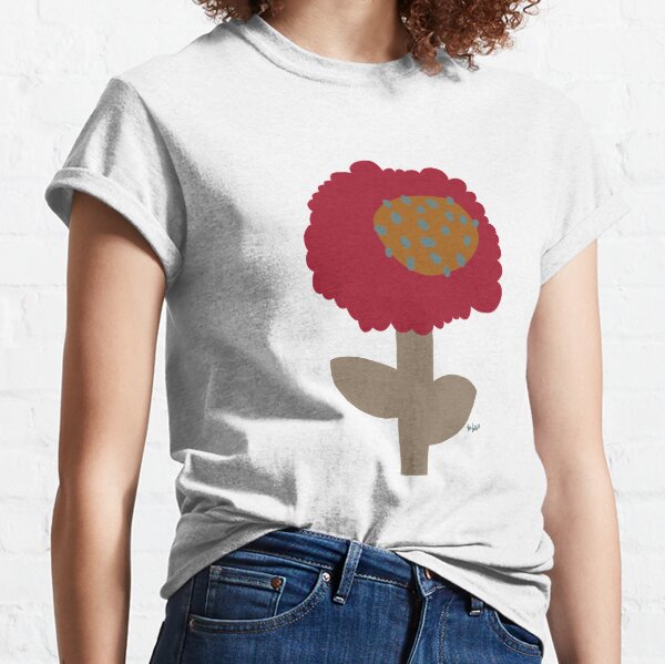 Floral drawing of a whimsical little flower. digital drawing Classic T-Shirt