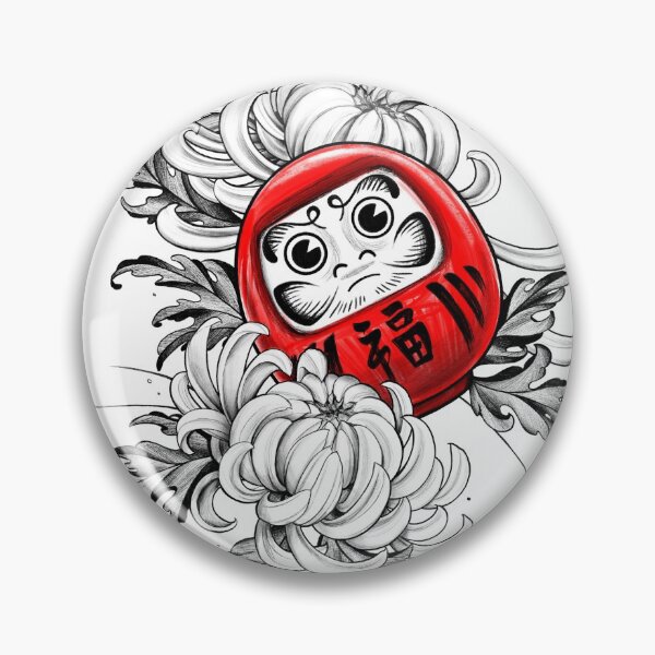 Item preview, The friendly daruma designed and sold by ninkeartsy.