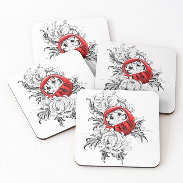Item preview, The friendly daruma designed and sold by ninkeartsy.