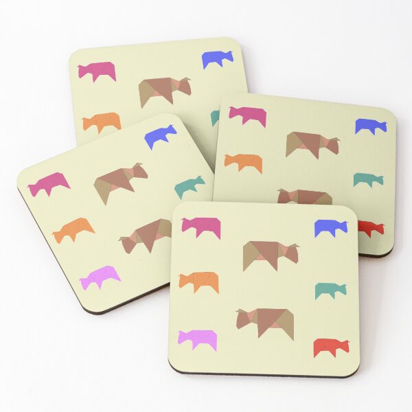 Item preview, Origami cows geometric style designed and sold by glowvim.