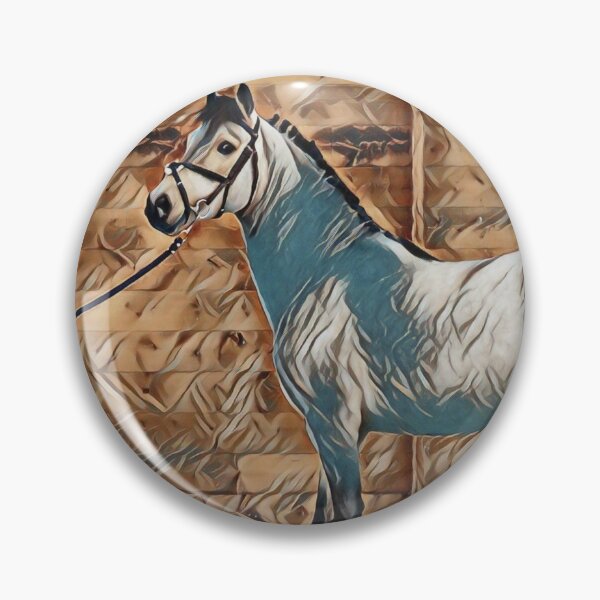 Item preview, White horse at yard - Horse riding lovers horse art drawing gift designed and sold by TheGallery69.