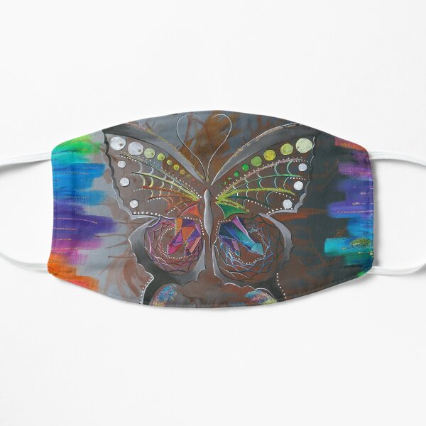 ᑲ ᒫ ᒪ ᐠ kamâmak- the butterfly Flat Mask