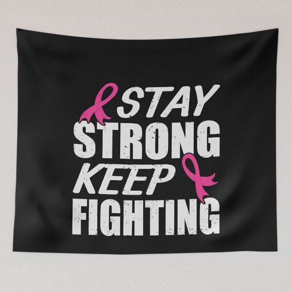 Item preview, Stay Strong Keep Fighting Breast cancer pink loop designed and sold by tarek25.