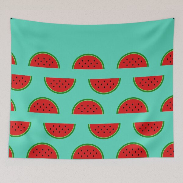 Item preview, Cute Watermelon with blue background designed and sold by ClaudiaGrosso.