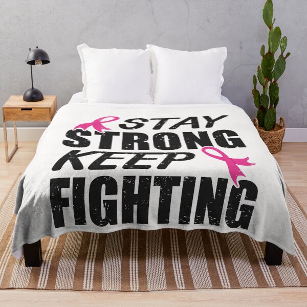 Item preview, Stay Strong Keep Fighting Breast cancer pink loop designed and sold by tarek25.