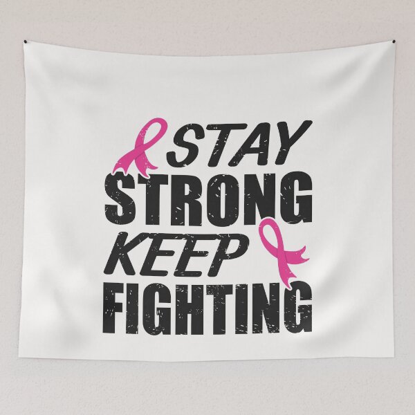 Item preview, Stay Strong Keep Fighting Breast cancer pink loop designed and sold by tarek25.