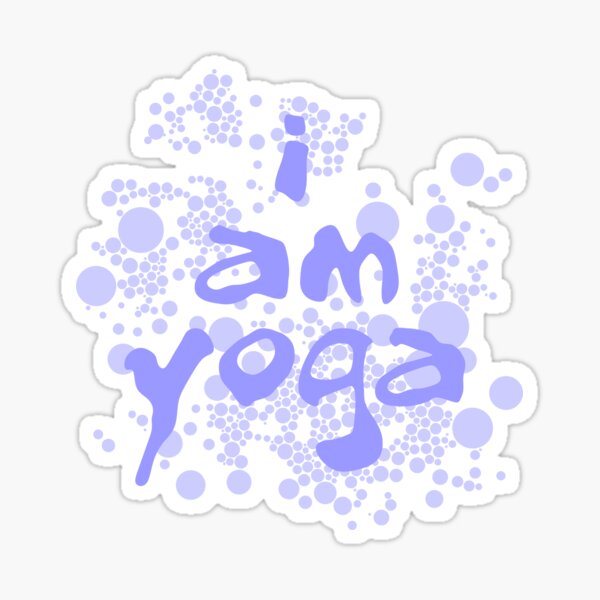 i am yoga writing Sticker