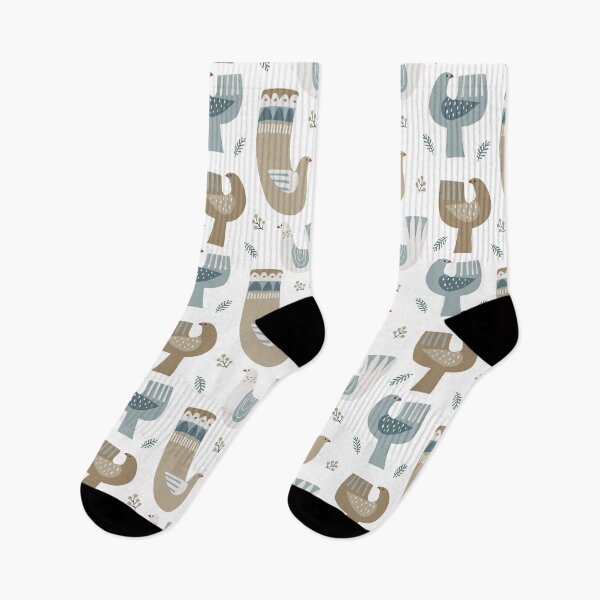 Item preview, Scandi Christmas Peace Doves, Mid Century Modern neutral colors designed and sold by beach4good.
