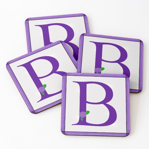 Item preview, Purple Sparkle and Hydrangea Initial letter B designed and sold by F-ranny.