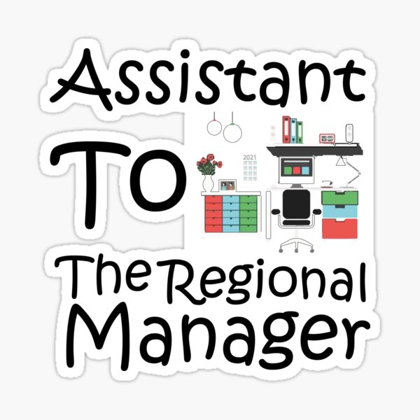 Assistant to the Regional Manager and Regional manager Matching: funny gift for dad, boy, kids,baby Sticker