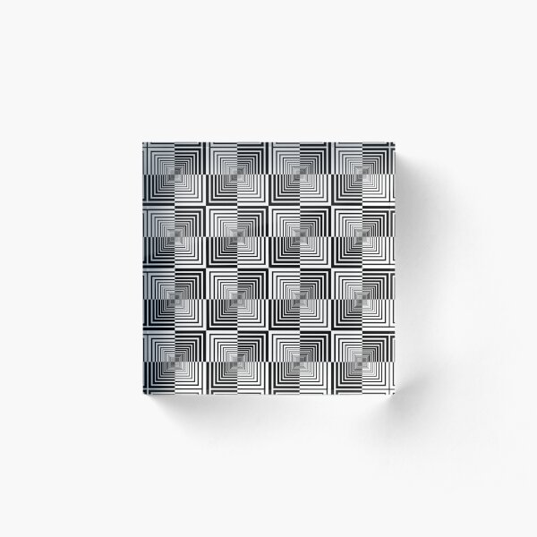 Squares, Op art, short for optical art, is a style of visual art that uses optical illusions Acrylic Block