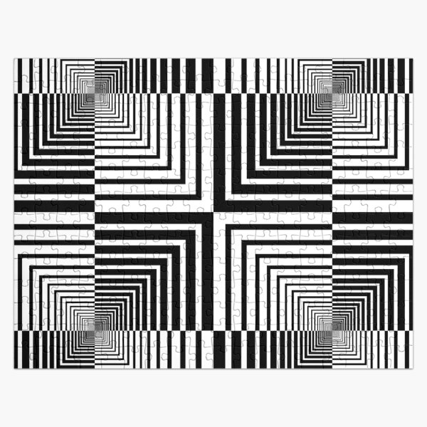 Squares, Op art, short for optical art, is a style of visual art that uses optical illusions Jigsaw Puzzle