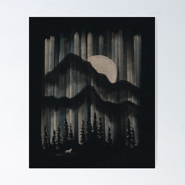 Vista previa del artículo con la obra «Un lobo en la noche ...», diseñado y vendido por ndtank.
