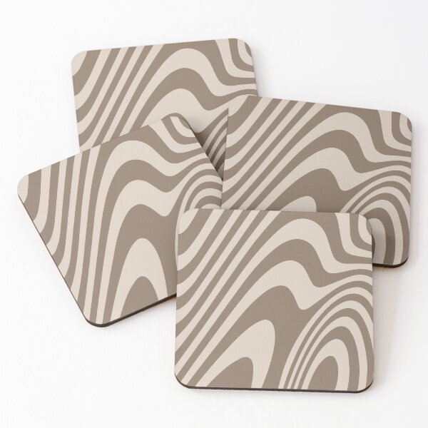 Item preview, Beige and Brown Zebra Grooves Abstract Pattern Art designed and sold by patternsoup.