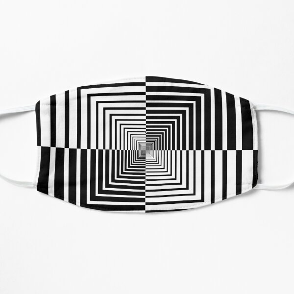 Squares, Op art, short for optical art, is a style of visual art that uses optical illusions Flat Mask