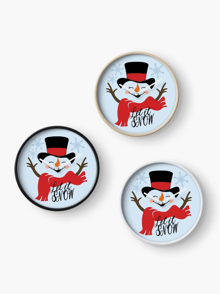 Thumbnail 3 of 4, Clock, Let It Snow! designed and sold by ReesDesigns.