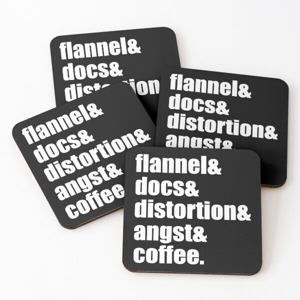Item preview, Grunge necessities: flannel, docs, distortion, angst and coffee! designed and sold by GenXGrunge.