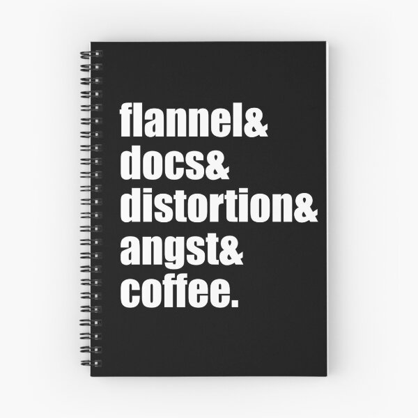 Item preview, Grunge necessities: flannel, docs, distortion, angst and coffee! designed and sold by GenXGrunge.