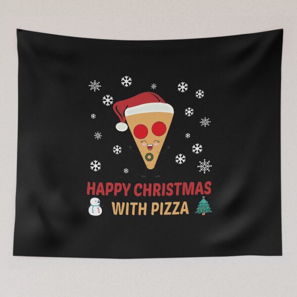 Item preview, Happy Christmas with Pizza designed and sold by MG STORE.