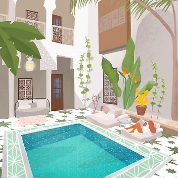 Artwork thumbnail, Marrakech Riad by Peya