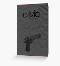 Fringe minimalist poster, Olivia Dunham (alternate universe) Greeting Card