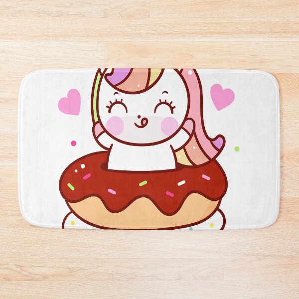 Item preview, Kawaii Cute Colorful Unicorn in the donut  designed and sold by YuliyaR.