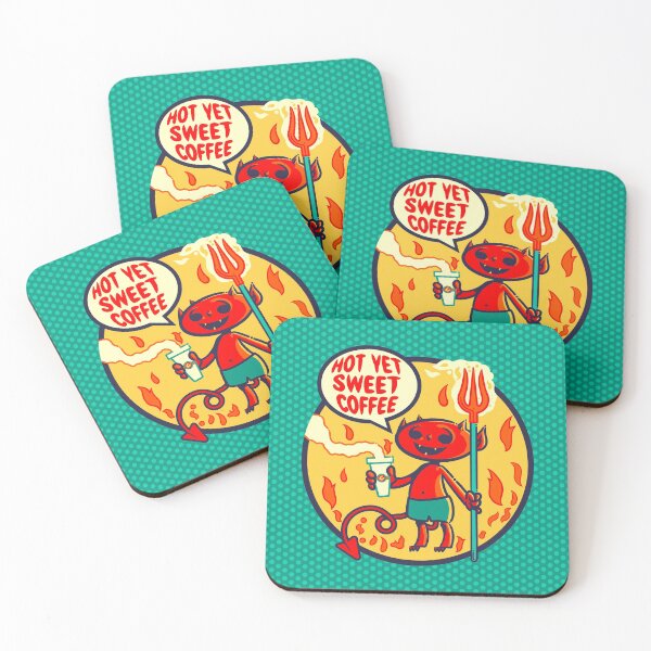 Item preview, Hot yet sweet coffee - demon coffee lover designed and sold by cappobeano.