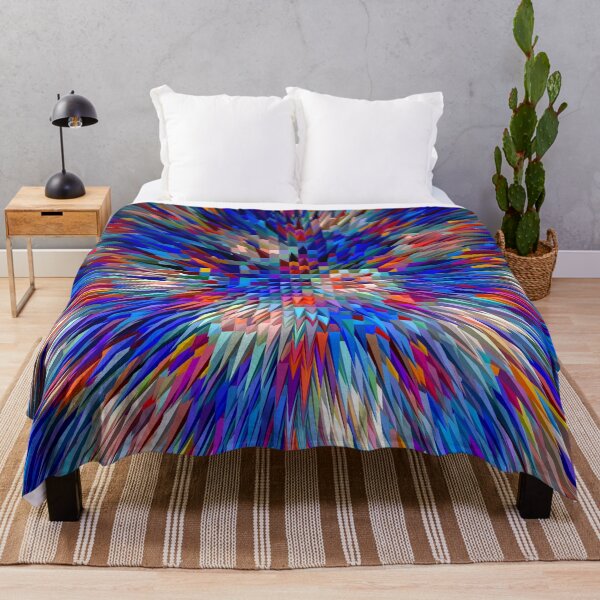 Item preview, Abstract Spikes Colorful Geometric Line Pattern / Liquid Psychedelic Art designed and sold by GuitarZan's.