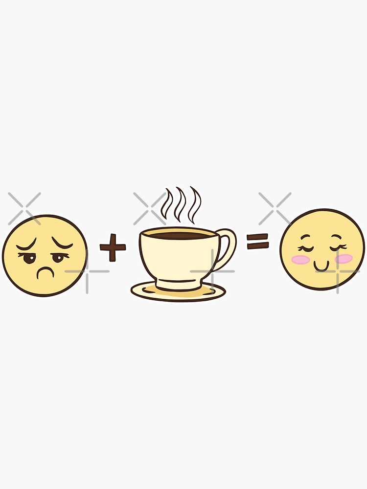 "Coffee emojis" Sticker by Tylernotcreator Redbubble