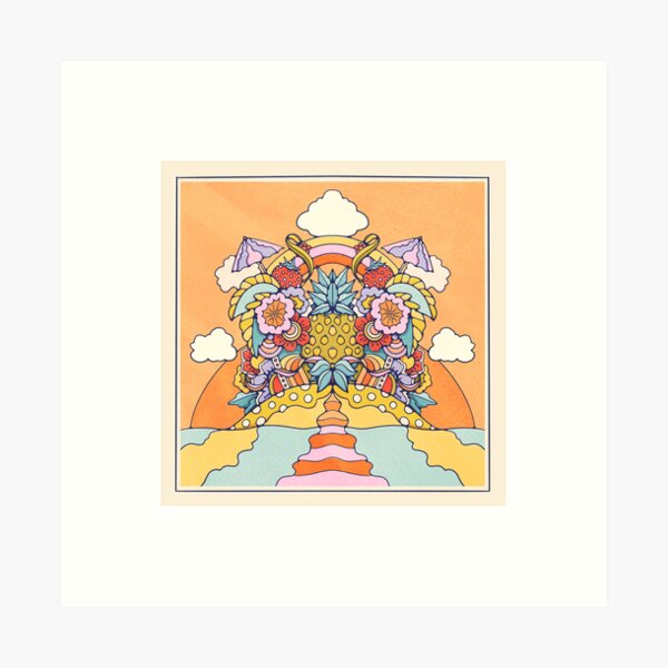 Tropical Island Sunset Art Print