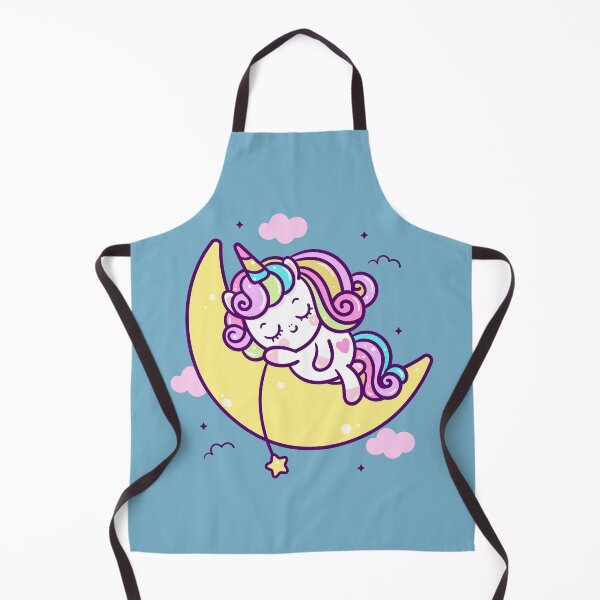 Item preview, Kawaii Cute Colorful Sleeping Unicorn on the moon designed and sold by YuliyaR.