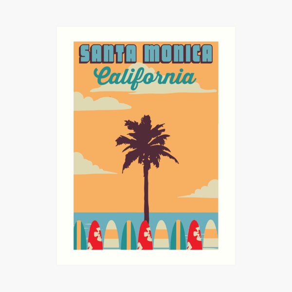 Santa Monica - California. Art Print