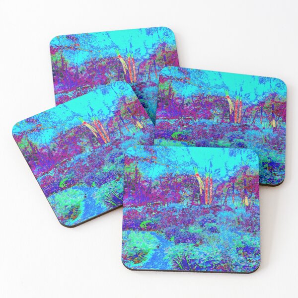 Item preview, Psychedelic Impressionistic Blue Garden Landscape designed and sold by myrubiogarden.