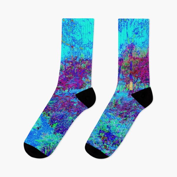 Item preview, Psychedelic Impressionistic Blue Garden Landscape designed and sold by myrubiogarden.
