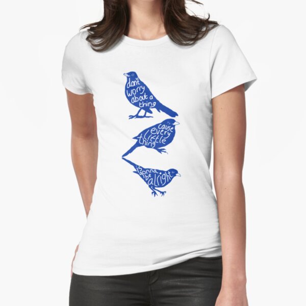 three lil birds. Fitted T-Shirt