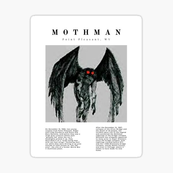 Item preview, Minimalist Cryptids: Mothman designed and sold by CoraBee.
