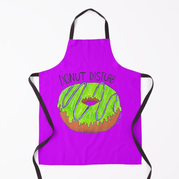Item preview, Donut Disturb el dibujo de donut verde y morado designed and sold by StrangeAlienArt.