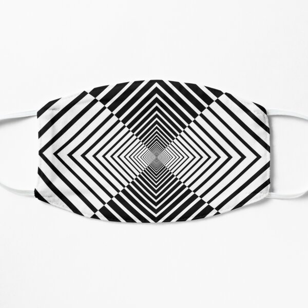 Rhombus, Squares, Op art, short for optical art, is a style of visual art that uses optical illusions Flat Mask