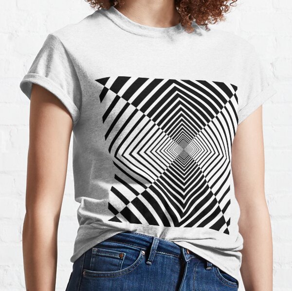 Rhombus, Squares, Op art, short for optical art, is a style of visual art that uses optical illusions Classic T-Shirt