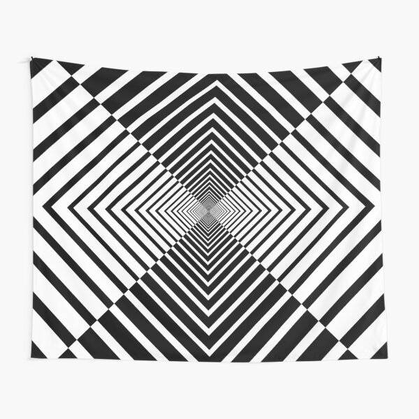 Rhombus, Squares, Op art, short for optical art, is a style of visual art that uses optical illusions Tapestry