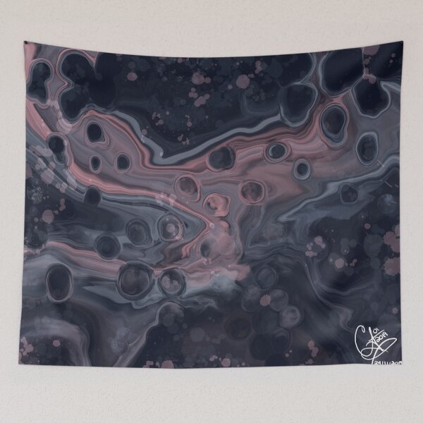 Item preview, Black Pearl, digital fluid art with cells designed and sold by MayGreenAbgrall.