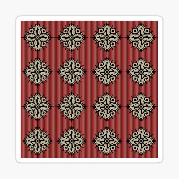 Item preview, decorative design on red background designed and sold by ErhanArt.