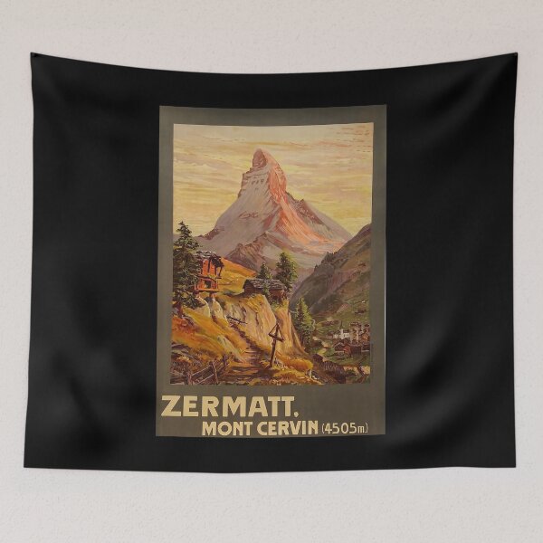 Item preview, retro classic Mont Cervin poster designed and sold by CorasPosters.