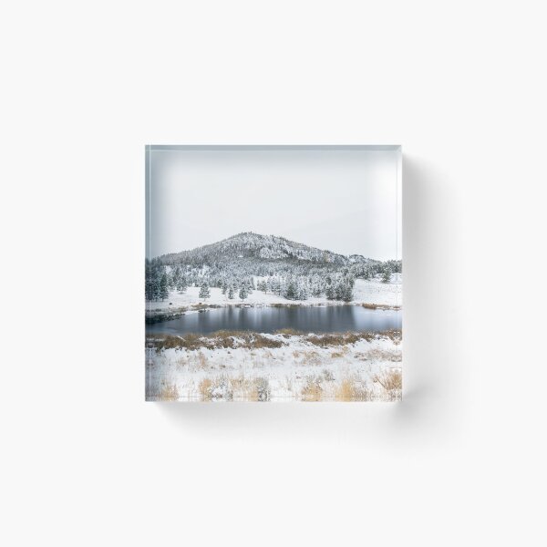 Item preview, White Mountain and Lake Landscape in Yellowstone designed and sold by AtacamaPrints.